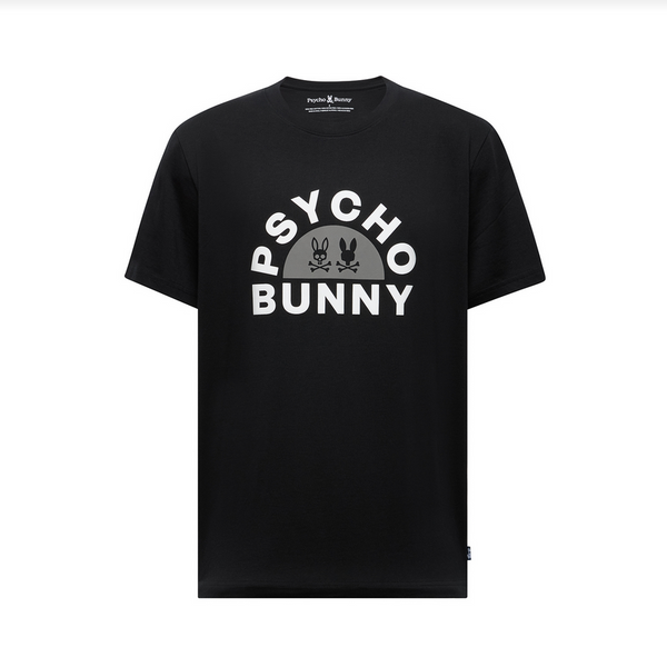 Psycho Bunny Men's Graphic Tee Goldie | Black