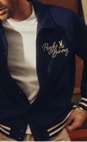 Psycho Bunny Men's Desert Coach Bomber Jacket | Evening Blue