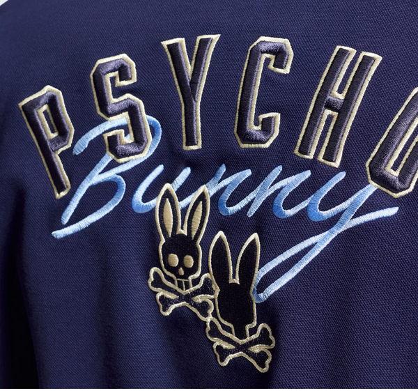 Psycho Bunny Men's Desert Coach Bomber Jacket | Evening Blue