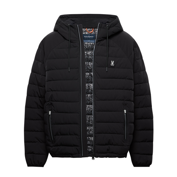 Psycho Bunny Men's Puffer Jacket Humphrey | Black