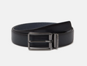 Lloyd Textured Leather Belt | Navy