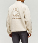 Psycho Bunny Men's Riley Sherpa Full Zip | White Cap Grey