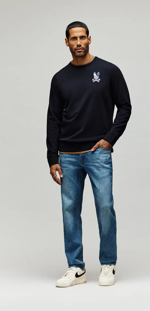 Psycho Bunny Men's Dante Crew | Black