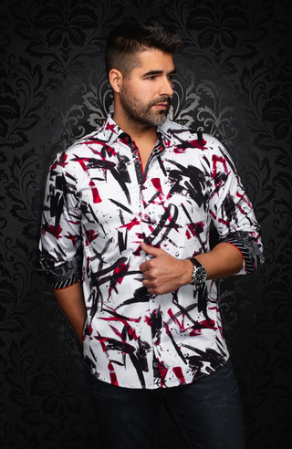 Au Noir  360° Stretch Shirt | ZANDER, White Red