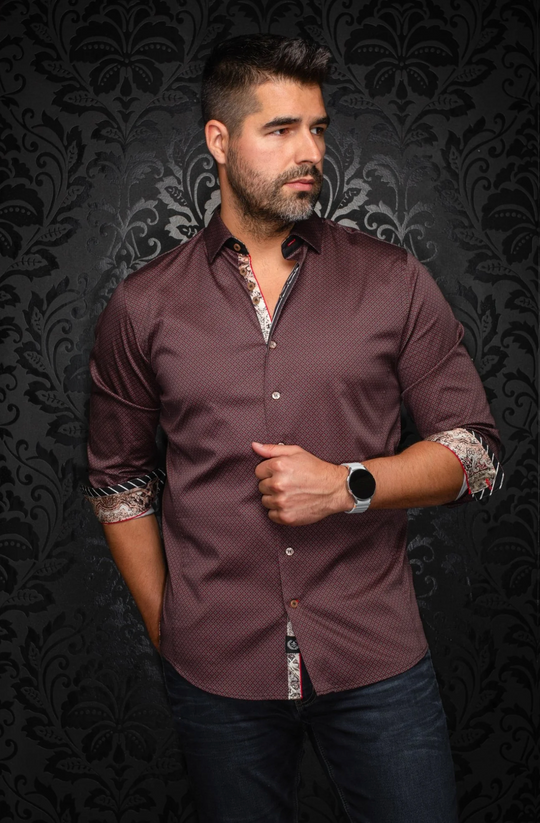 Au Noir SHIRT | BANGALORE, Cabernet Tabacco