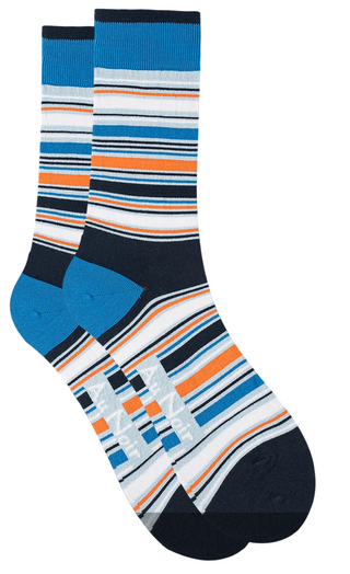 Au Noir Socks | Navy Orange