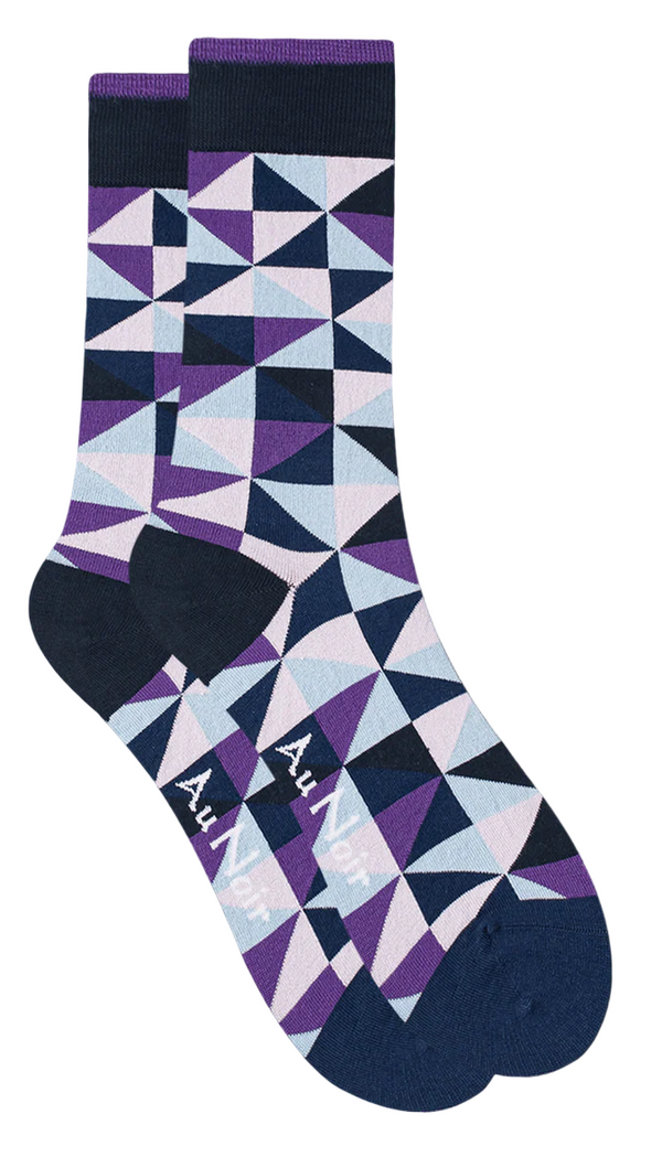 Au Noir Socks | Navy Purple