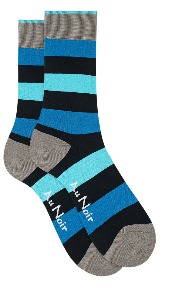 Au Noir Socks | Black Turquoise