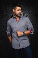 Au Noir 360° Stretch Shirt | POLGAR, Black Grey