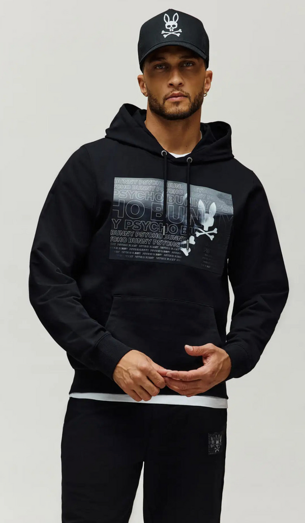 Psych Bunny Men's Jarvis Hologram Hoodie | Black