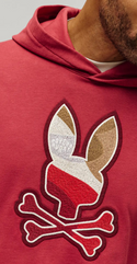 Psycho Bunny Men's Dante Hoodie | Garnet