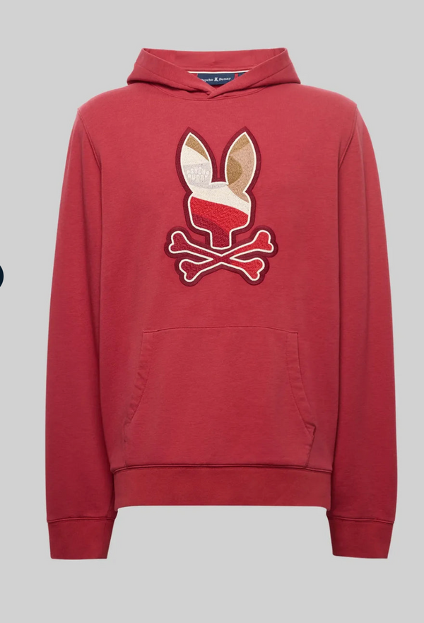 Psycho Bunny Men's Dante Hoodie | Garnet