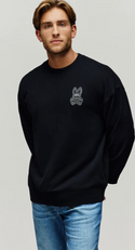 Psycho Bunny Mens Marlo Sweatshirt | Black