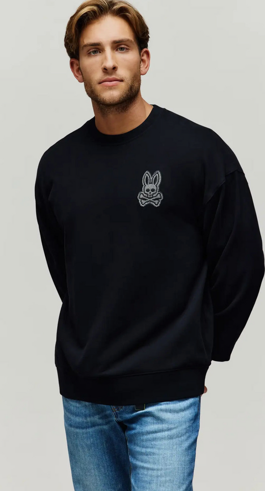 Psycho Bunny Mens Marlo Sweatshirt | Black