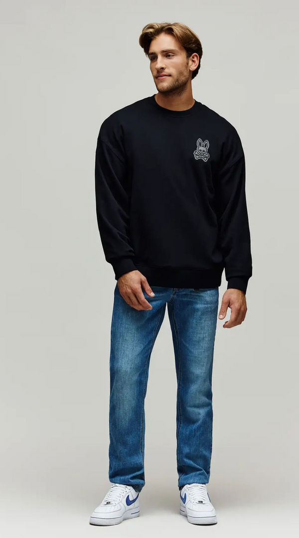 Psycho Bunny Mens Marlo Sweatshirt | Black