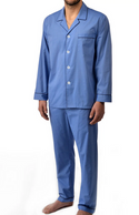 Majestic Cotton Long Sleeve Pajama In Blue
