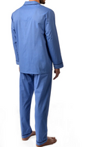 Majestic Cotton Long Sleeve Pajama In Blue