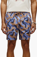 Psycho Bunny Men's Swim Trunk Dante | Toasted Coconut
