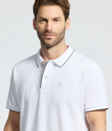 Psycho Bunny Men's Bryce Performance Pique Polo Shirt | White
