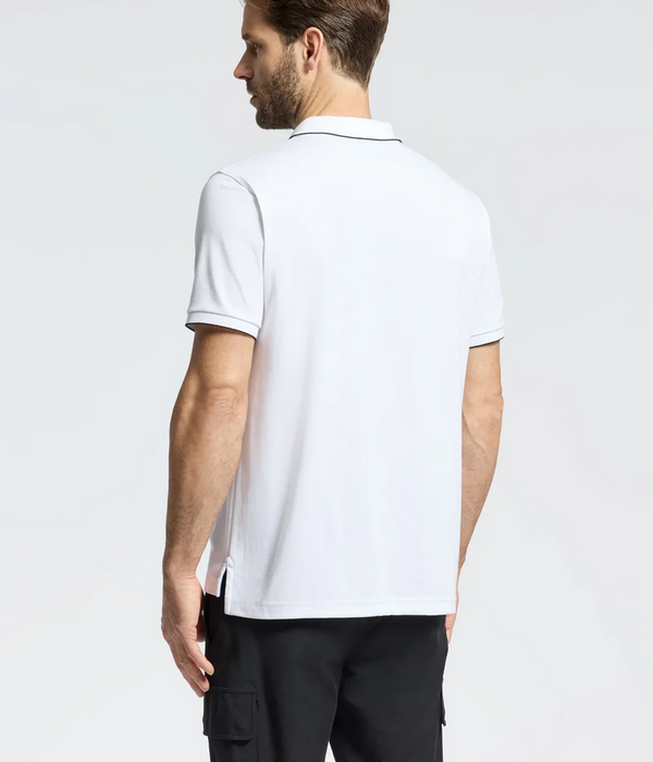 Psycho Bunny Men's Bryce Performance Pique Polo Shirt | White