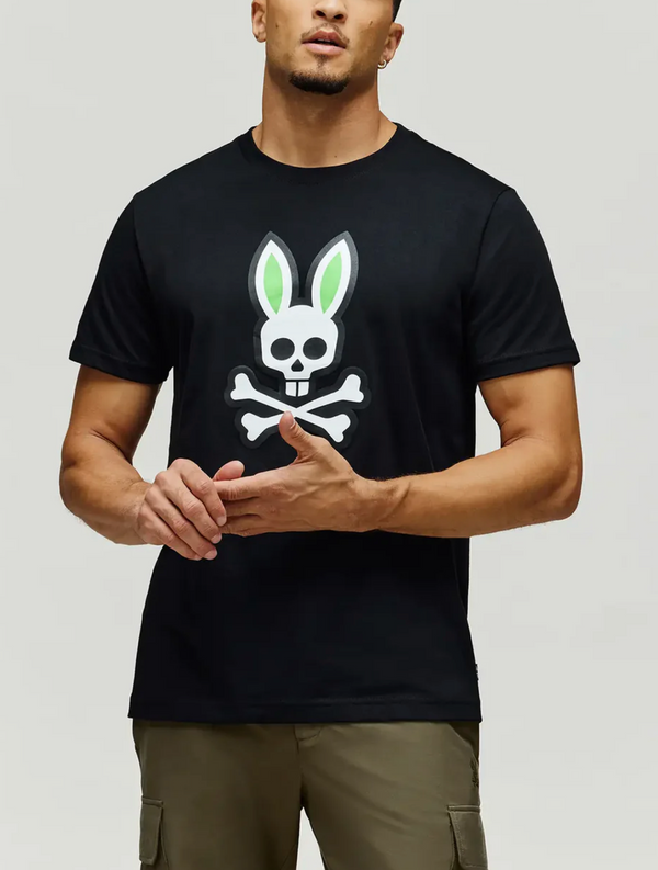Psycho Bunny Men's Rex Graphic Tee | Black