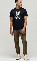 Psycho Bunny Men's Rex Graphic Tee | Black
