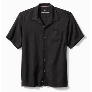 Tommy Bahama Tropic Isles Silk Camp Shirt | Black