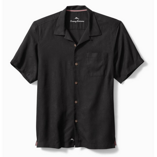 Tommy Bahama Tropic Isles Silk Camp Shirt | Black
