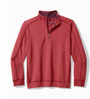 Tommy Bahama  Ben & Terry Half-Zip Sweatshirt | Deep Havana
