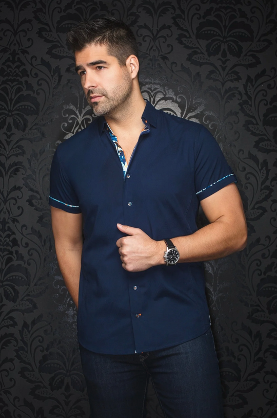 Au Noir Shirt Short Sleeves | FAJARDO, Navy