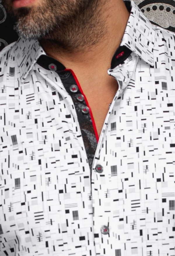 Au Noir Stretch Shirt | STRATTA, White