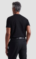 Bugatchi Textured Tee | Black