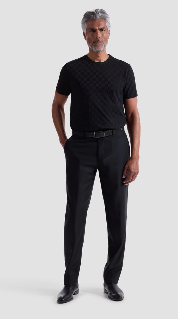 Bugatchi Textured Tee | Black