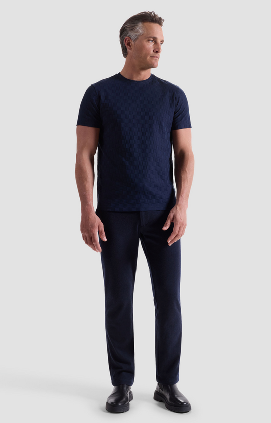 Bugatchi Textured Tee | Navy