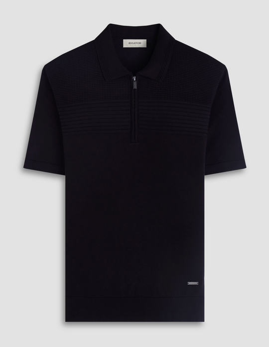 Bugatchi 1/4 Zip Polo Sweater | Black