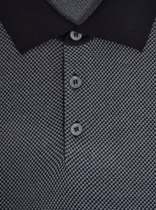 Bugatchi 3 Button Polo Sweater | Black