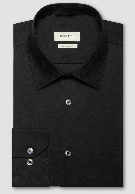 Bugachi Long Sleeved Shirt Julian Shaped Fit | Black