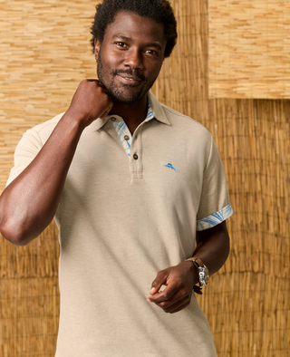 Tommy Bahama Palm Dancer 5 O'Clock IslandZone® Polo | Chinchilla