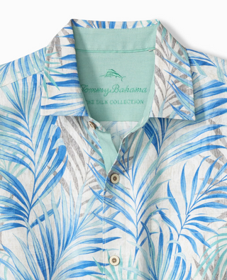 Tommy Bahama Palm Dancer Silk Camp Shirt | Banff Blue