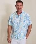 Tommy Bahama Palm Dancer Silk Camp Shirt | Banff Blue