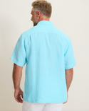 Tommy Bahama Paradise Breezer Linen Short-Sleeve Shirt | Blue Radiance