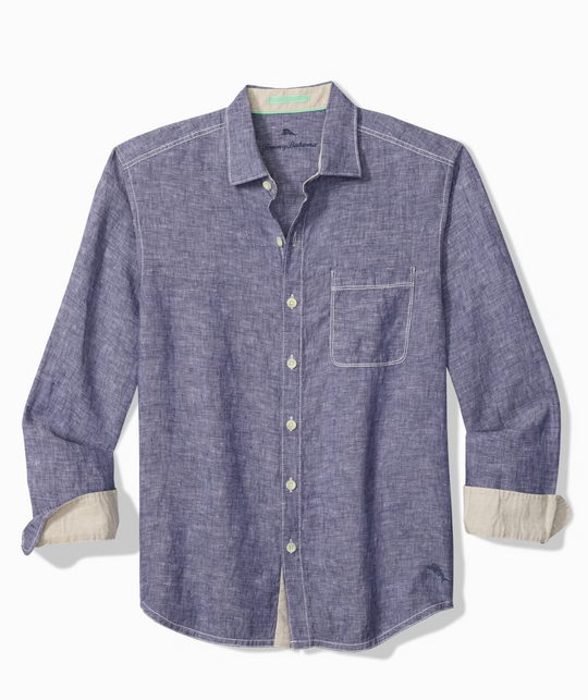 Tommy Bahama Paradise Breezer Linen Long-Sleeve Shirt | Island Navy