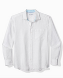 Tommy Bahama Paradisio - Chemise à manches longues en lin à carreaux - blanc