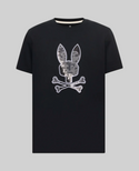 Psycho Bunny Mens Olivier Graphic Tee | Black