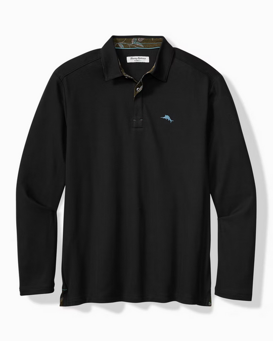 Tommy Bahama Vintage Vines Five O'Clock - Polo IslandZone à manches longues - Noir