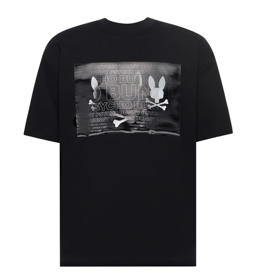 Psycho Bunny Mens Relaxed Fit Tee Jarvis | Black
