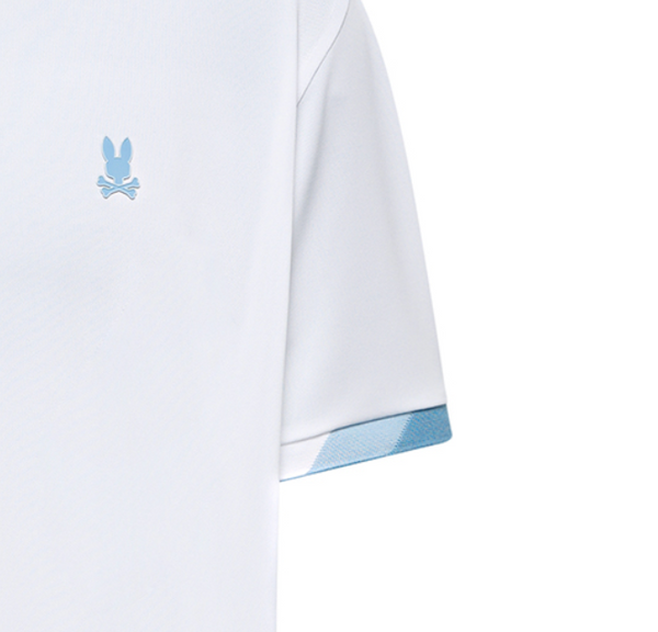Psycho Bunny Mens Sport Polo Onyx | White