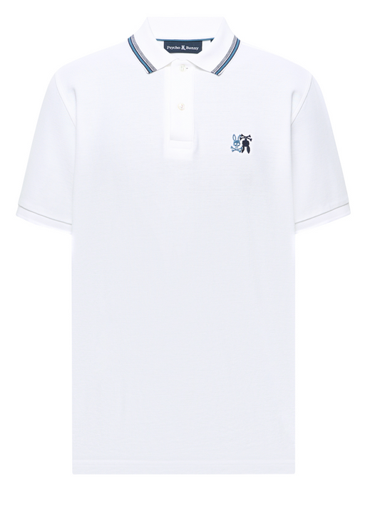 Psycho Bunny Men Pique Polo Cedric | White