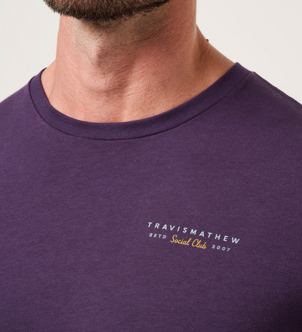 Travis Mathew Social Hour Tee | Purple Velvet