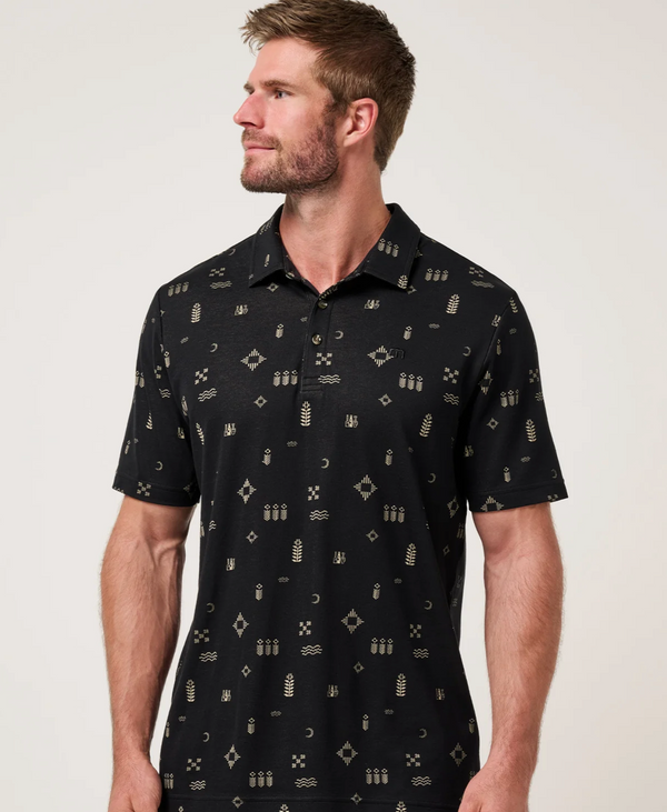 Travis Mathew Weather Patterns Polo | Black